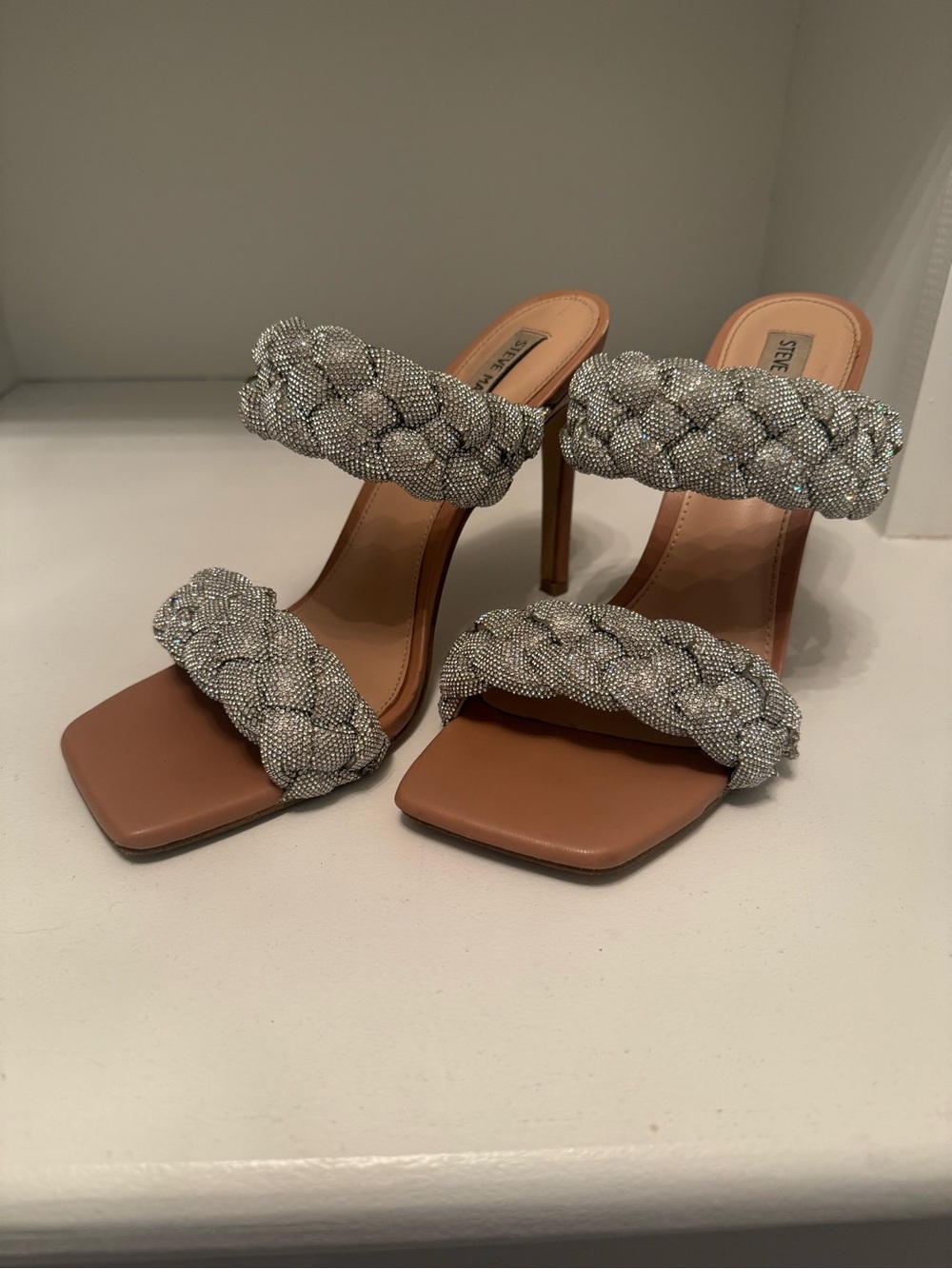 Steve Madden rhinestone Braided heels